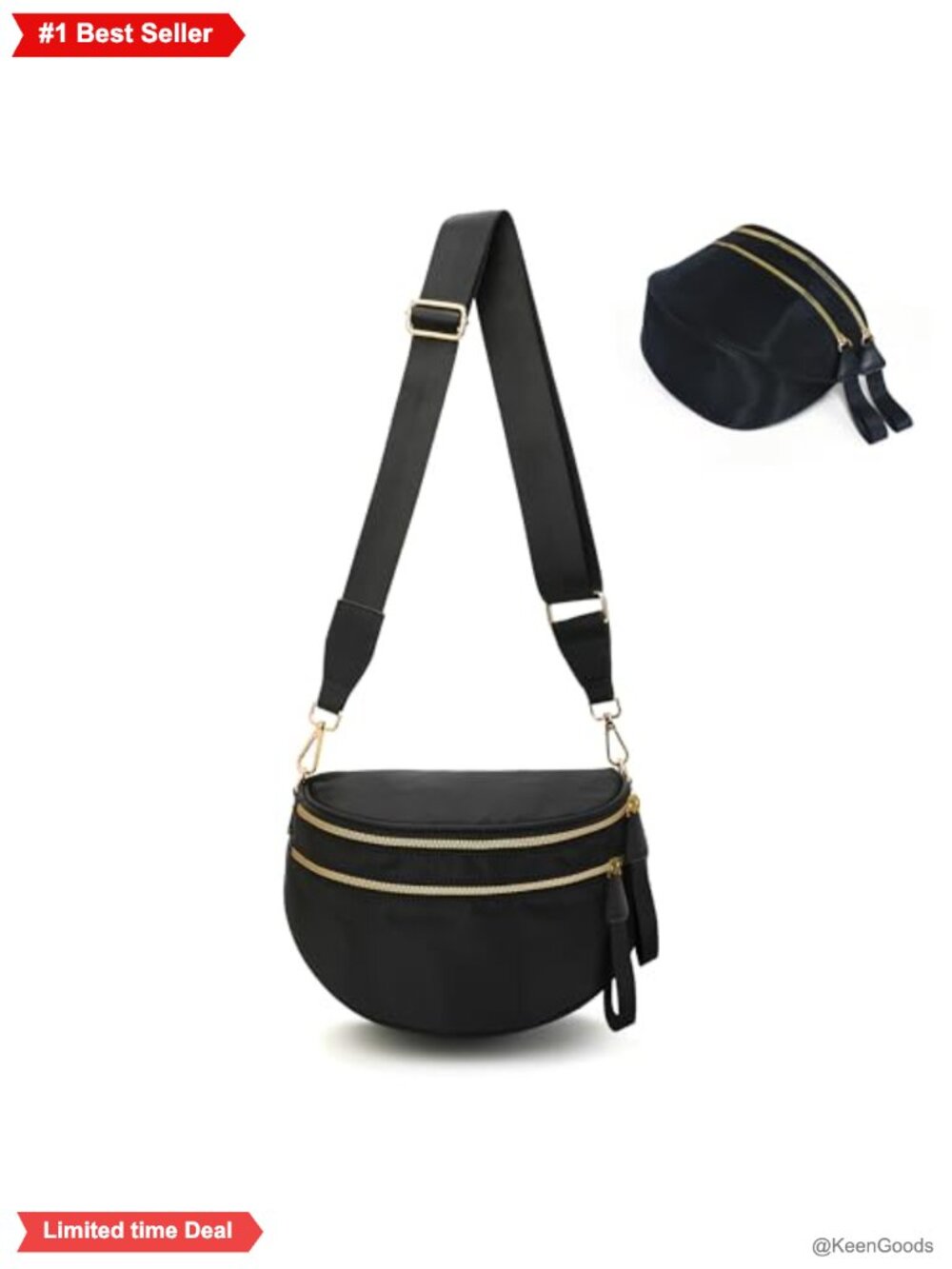 Nylon Checkered Crossbody Bum Bag Waist Pack Shoulder Handbag